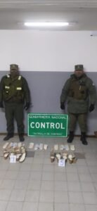 Gendarmeria secuestro droga valuada en 11 millones