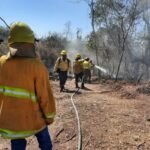 Incendio Forestal en Colonia Santa Rosa. Más de 1000 hectáreas consumidas por el fuego. Bomberos Voluntarios con intenso trabajo para sofocar el siniestro.