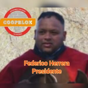 Federico Herrera, Presidente de Coopblok. Cooperativa de trabajadores de La Caldera elabora adoquines y bloques