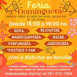 Feria Dominguera en el Barrio Las Tunas: Un Evento para Disfrutar en Familia.