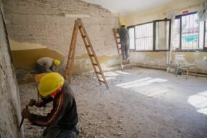 Inician las obras de reparación en la Escuela de Villa Los Tarcos