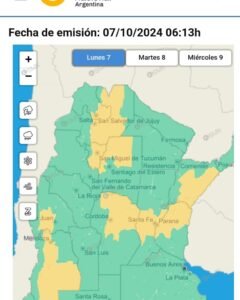 METEREOLÓGIA: RIGE UNA ALERTA POR FUERTES LLUVIAS Y FUERTES VIENTOS, DESDE 18HS HASTA 00HS