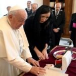 VATICANO: LA VICEPRESIDENTA VICTORIA VILLARRUEL MANTUVO UNA AUDIENCIA CON LE PAPA FRANCISCO