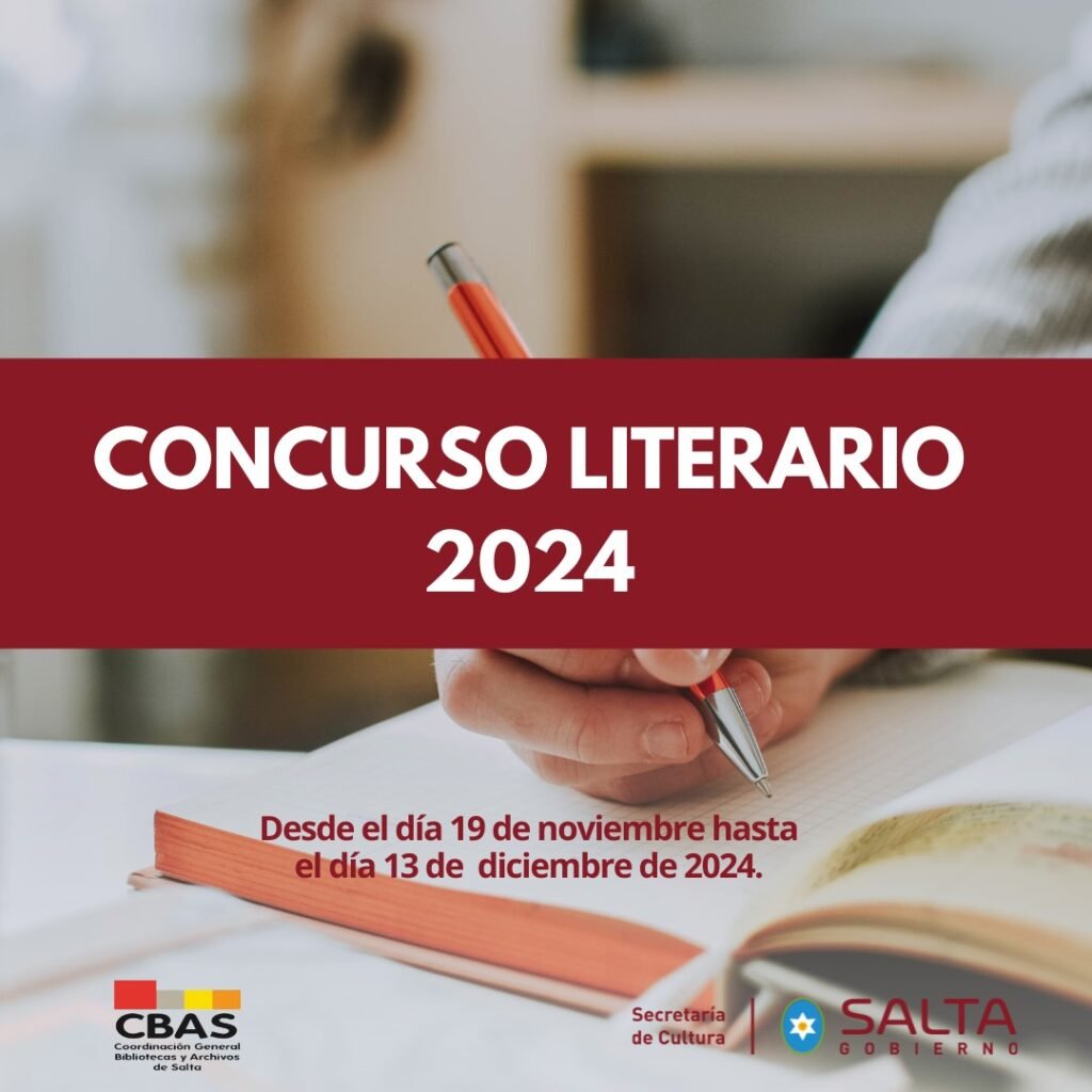 Se encuentra abierta la convocatoria a participar del Concurso Literario Provincial 2024