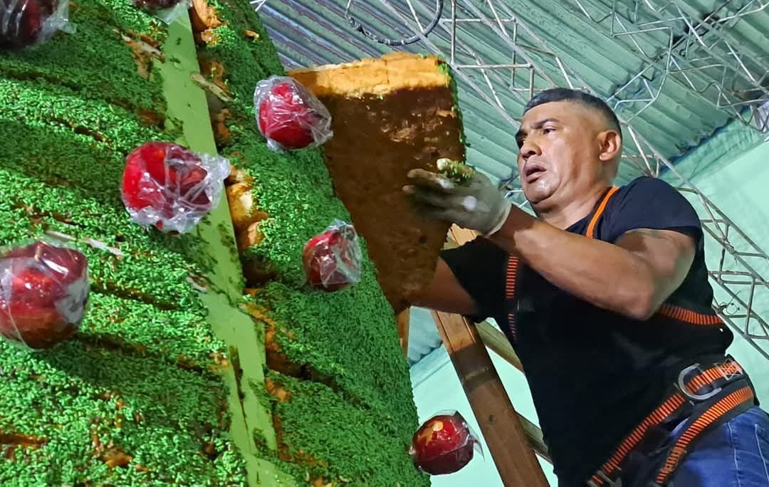 Este sábado se arma el pan de navidad gigante en El Carril, tendrá más de tres metros y 2.400 kilos