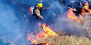 Sin tregua en Chubut: otro incendio, ahora en Puerto Madryn