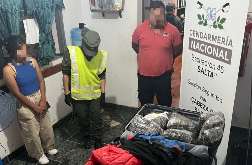 Cabeza de Buey: Incautaron un cargamento de droga en la valija