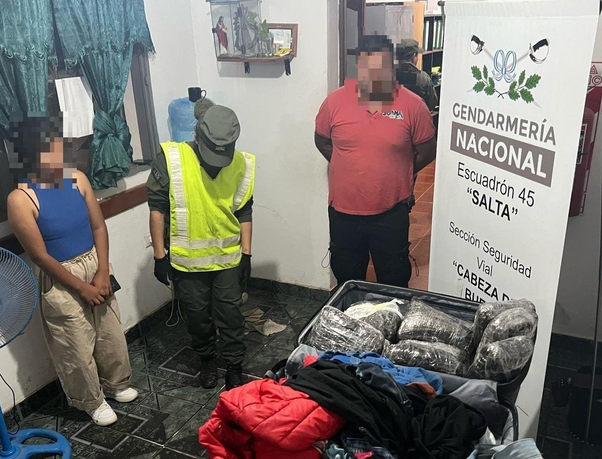 Cabeza de Buey: Incautaron un cargamento de droga en la valija
