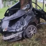 Ruta a Lesser: automovilista chocó contra un árbol y perdió la vida