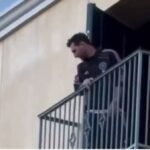 Messi salió al balcón a saludar a los hinchas y generó locura en San José