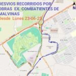 DESDE EL LUNES 23 DE JUNIO, HABRÁ DESVÍOS DE COLECTIVOS EN AV. EX COMBATIENTES DE MALVINAS