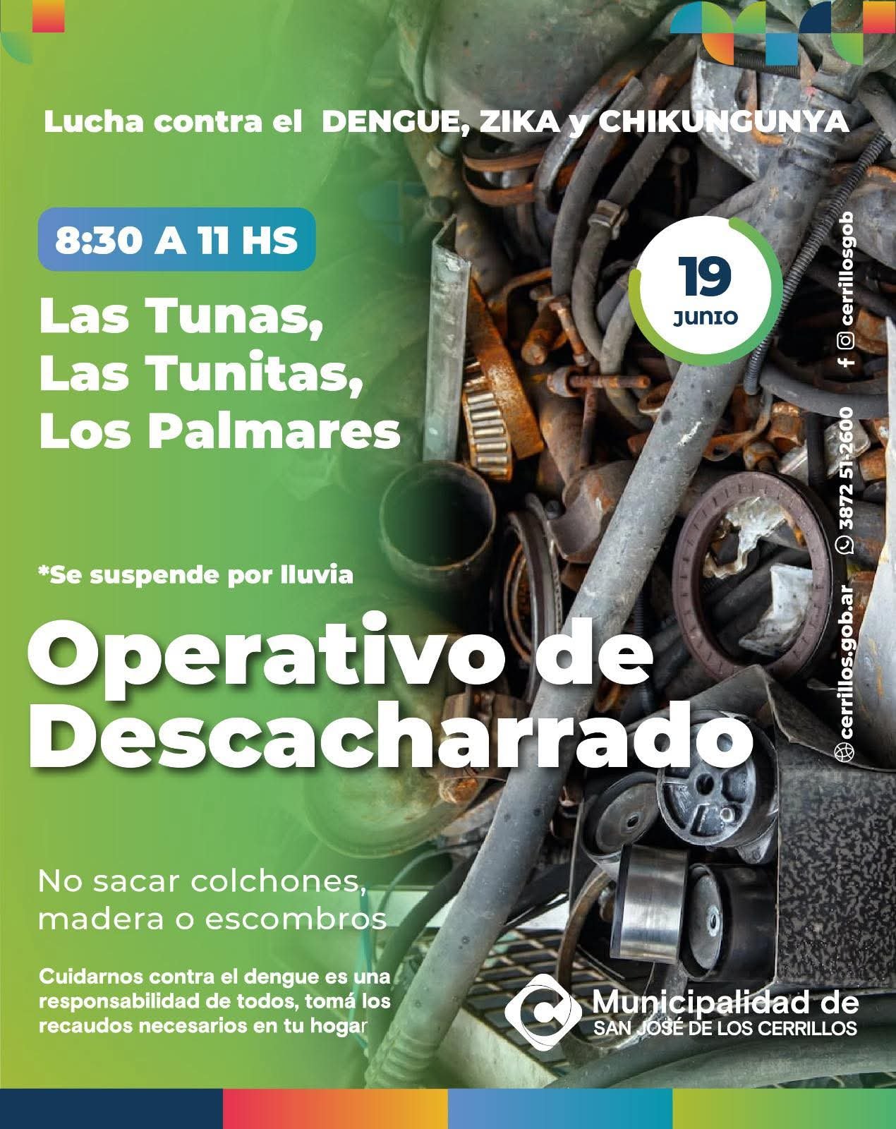 Cerrillos: Operativo de Descacharrado