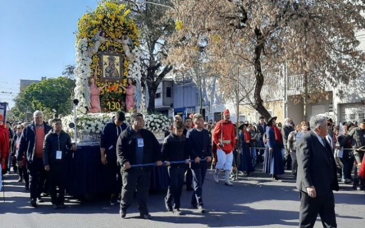 Desvíos en Salta por la procesión de la Virgen del Perpetuo Socorro