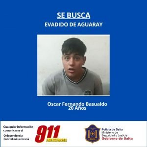 Buscan a un preso que se fugó de la comisaria de Aguaray