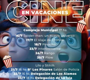 Vacaciones de invierno en Cerrillos: cine gratuito para toda la familia