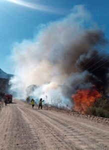 MOLINOS: INTIMAN A UNA VECINA POR INCENDIO DE PASTIZALES Y DAÑOS A POSTES ELÉCTRICOS