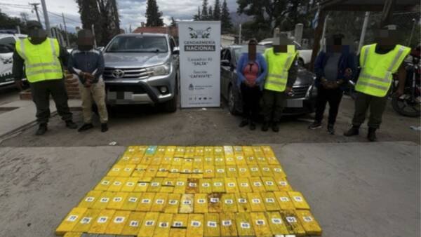 Tres condenados por transportar 105 kg de cocaína tras ser detectados en un control en Cafayate