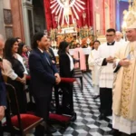 Sáenz en la misa por el inicio del Triduo del Milagro