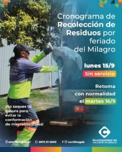Cerrillos: Servicio de Residuos Feriado