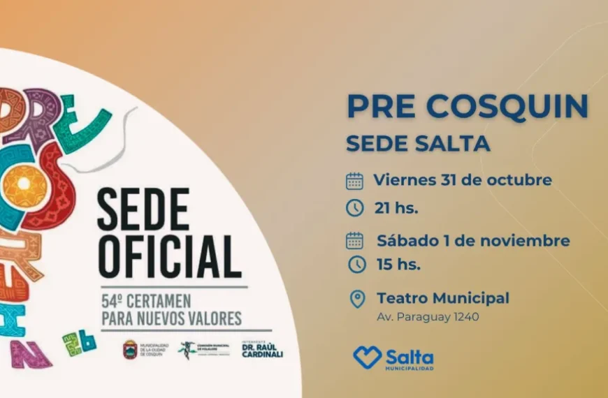 El CCM será escenario del Pre Cosquín sede Salta 2026