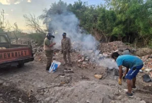 Hubo diez sancionados por arrojar residuos y quemar basura en la vía pública