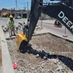 Avanza la reconstrucción de la calzada en la Av. Discépolo