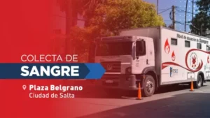 Mañana habrá una colecta de sangre en la plaza Belgrano de la Capital