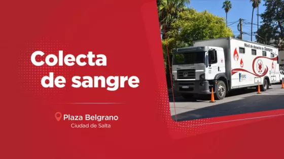 Colectarán sangre de todo grupo y factor en la Plaza Belgrano
