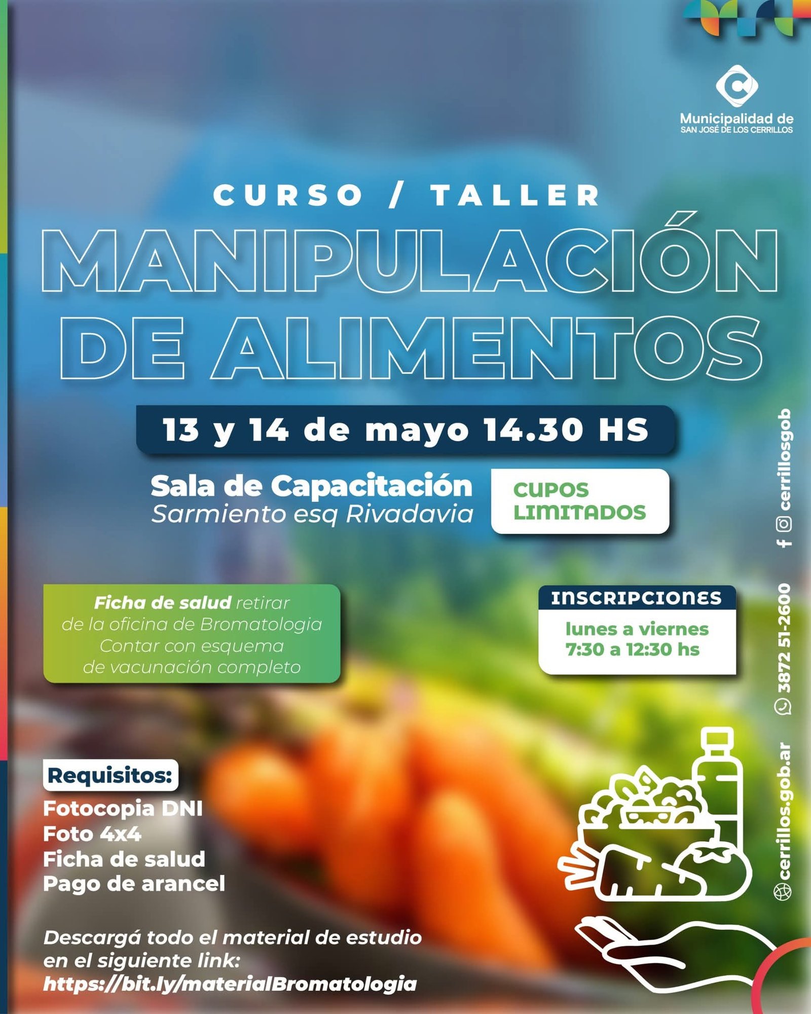 Bromatología de Cerrillos intensifica controles y recuerda la importancia del carnet de manipulación de alimentos