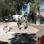 La plaza Evita se transforma: avanzan las obras de renovaciĂłn