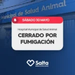 Este sábado 30 el hospital de Salud Animal estará cerrado por fumigación