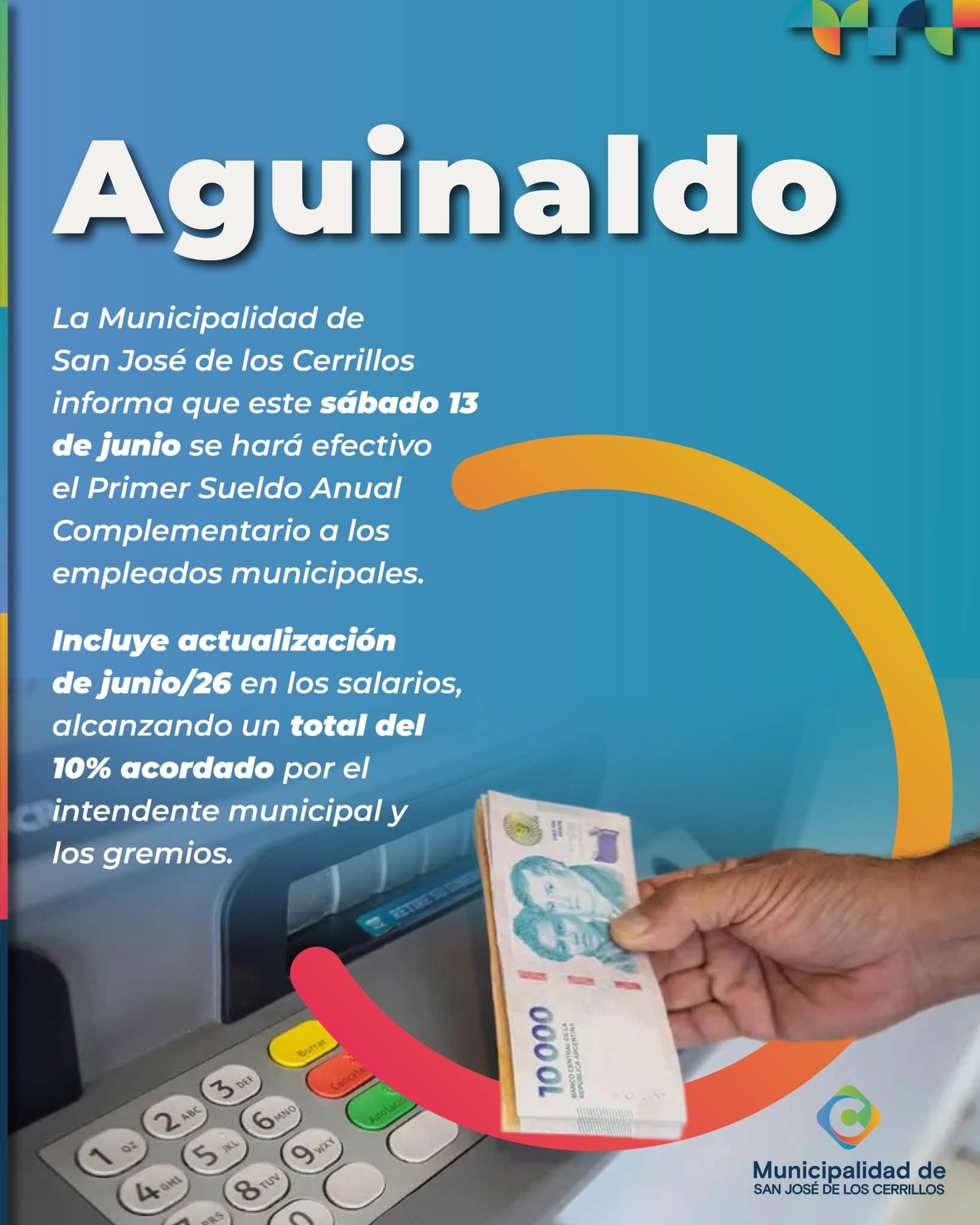 𝗟𝗼𝘀 𝗲𝗺𝗽𝗹𝗲𝗮𝗱𝗼𝘀 𝗺𝘂𝗻𝗶𝗰𝗶𝗽𝗮𝗹𝗲𝘀 𝗰𝗼𝗯𝗿𝗮𝗿an 𝗲𝗹 𝗮𝗴𝘂𝗶𝗻𝗮𝗹𝗱𝗼 𝗲𝘀𝘁𝗲 𝘀𝗮𝗯𝗮𝗱o
