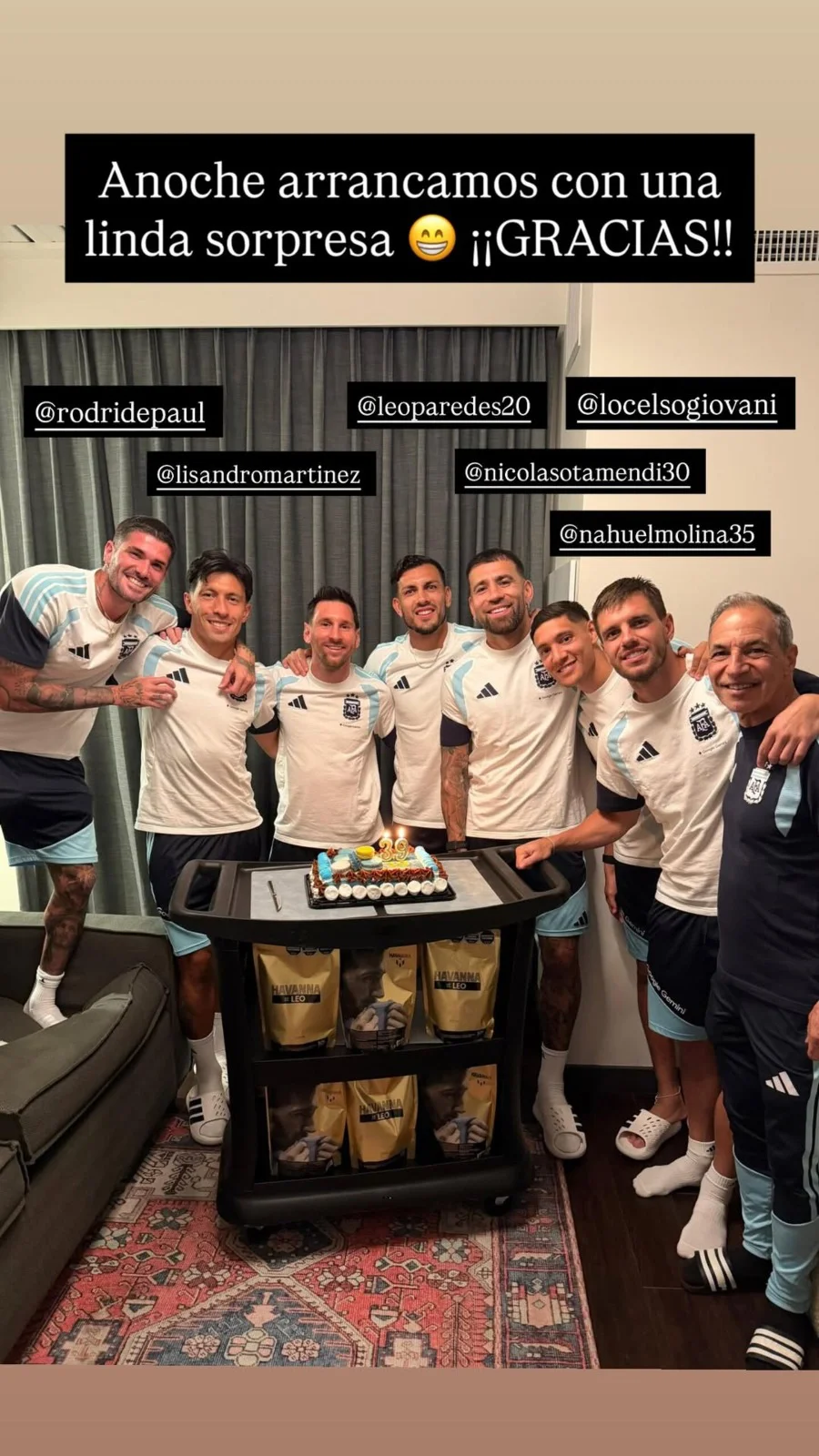 La sorpresa de la selección a Messi por su cumpleaños