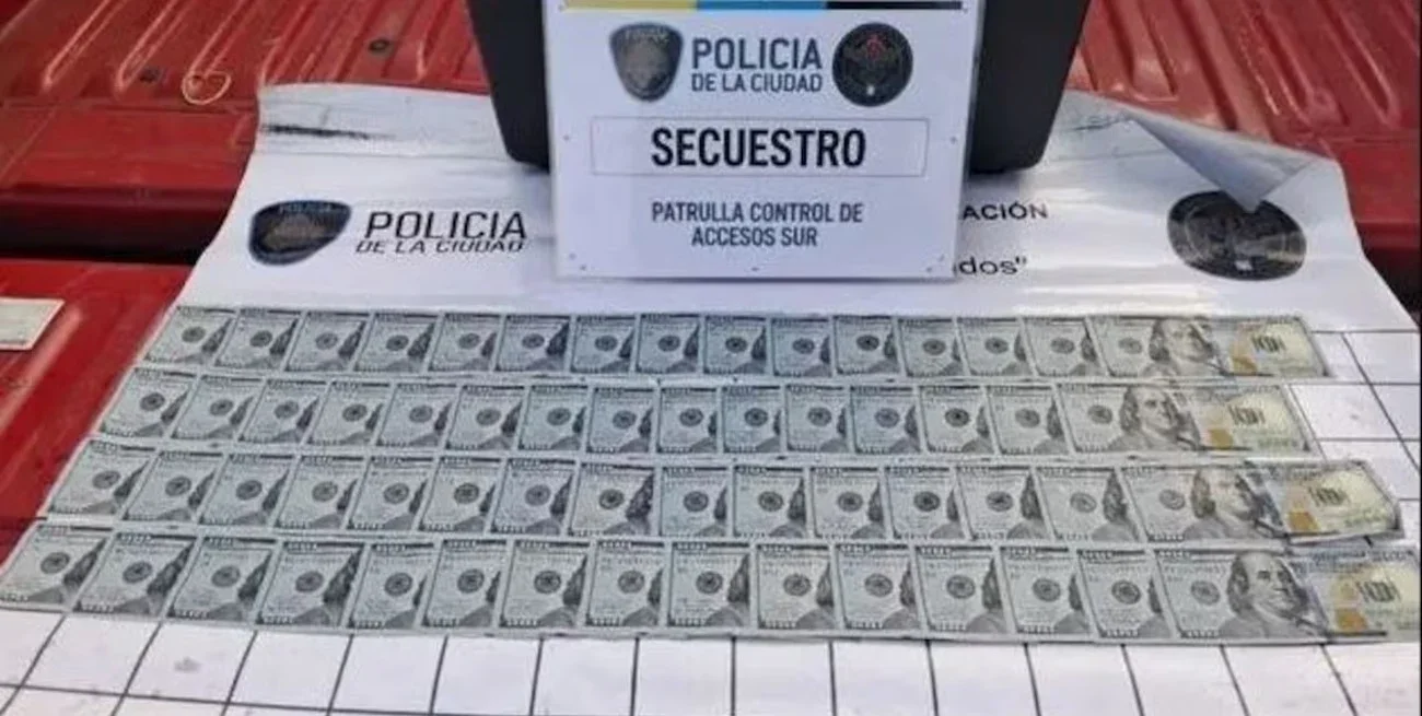 Intentó evadir un control policial, se tiró a un arroyo con más de 16 mil dólares
