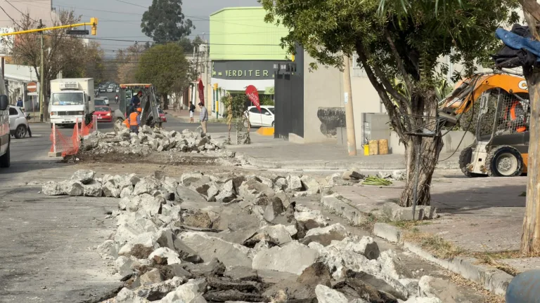 Comenzó la reconstrucción de la calzada en Junín al 700