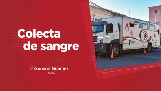 Este jueves en General Güemes se podrá donar sangre de todo grupo y factor