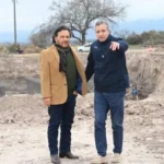 Comenzó la construcción del canal pluvial de la Autopista del Valle de Lerma: Sáenz supervisó las obras