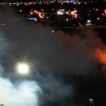 Incendio en cercanĂas del estadio Martearena