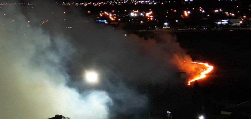 Incendio en cercanÃas del estadio Martearena