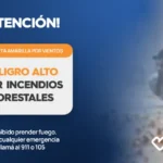 Se solicita aumentar los cuidados por un alerta de incendios forestales