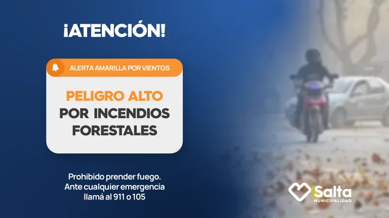 Se solicita aumentar los cuidados por un alerta de incendios forestales