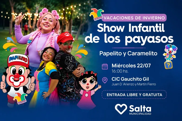 Los payasos Papelito y Caramelito llegan con un gran show gratuito para los chicos