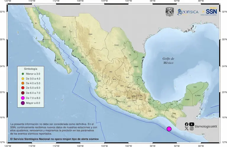 Fuerte terremoto y alerta de tsunami en México: 7,3 grados sobre la costa del Pacífico