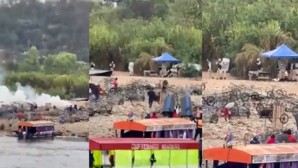 Aguas Blancas: Prefectura Naval y bagayeros vuelven a enfrentarse en la playa del río Bermejo