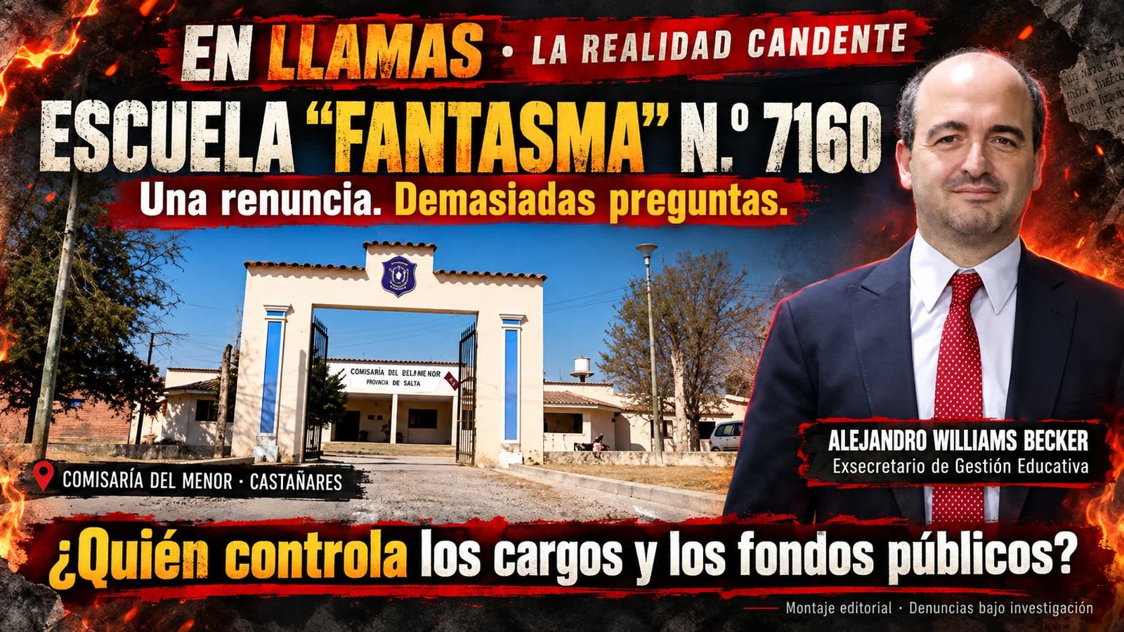 ESCUELA Nº 7160. FANTASMA: UNA RENUNCIA Y DEMASIADAS PREGUNTAS